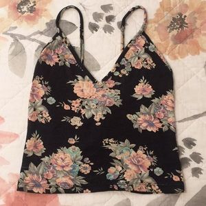 Brandy Melville Floral Crop Top